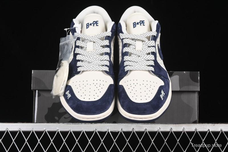 Nike Air Jordan 1 Low BAPE Collaboration Retro Basketball Shoes - WG8850-015