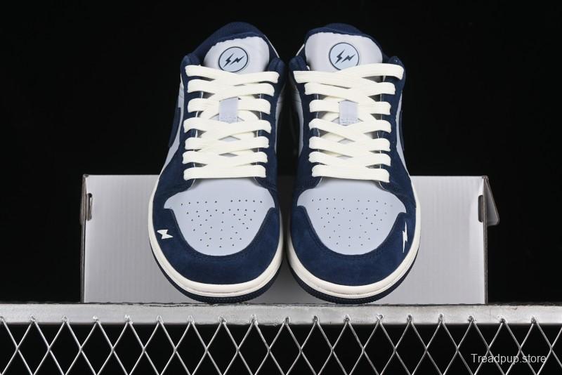 Nike Air Jordan 1 Low Retro Basketball Shoes in White Grey Blue - DC2024-026