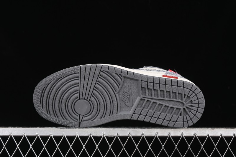 Nike Air Jordan 1 Low AJ1 Dior Collaboration - Grey Blue Red Label Retro Basketball Shoes - SJ9950-037