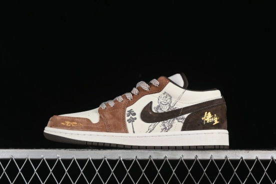 Nike Air Jordan 1 Low Retro Basketball Shoes Mythical Wukong Custom Design - DC2024-034