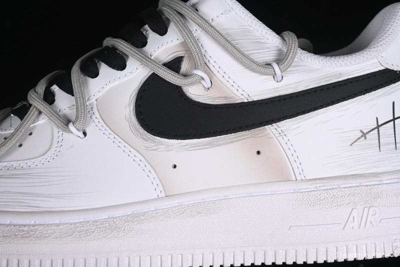 Nike Air Force 1 '07 Low Retro Street Spray Paint Anime Theme Maillard Style Casual Sneakers with Strap - ZH0316-039