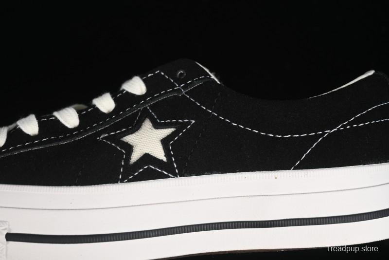 Converse One Star J Vtg Suede Low-Top Casual Sneakers in Retro Black and White - M.C3