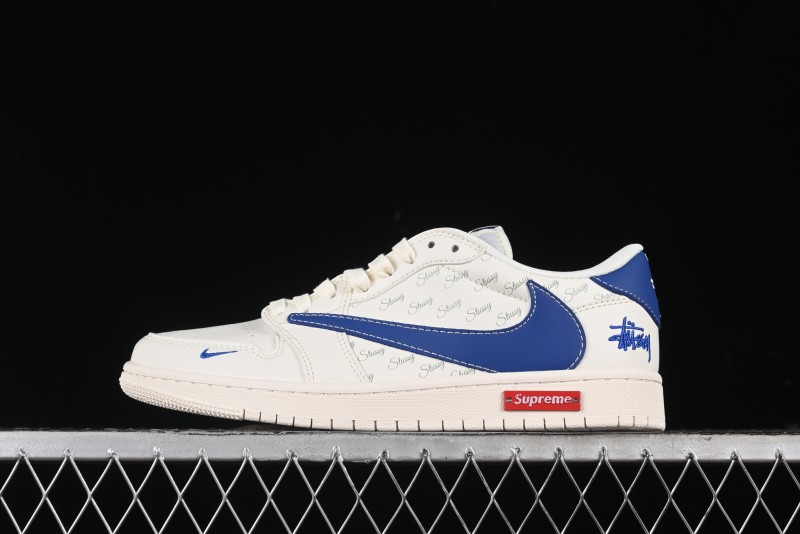 Nike Travis Scott x Fragment Design x Air Jordan 1 Low OG SP AJ1 Retro Sneakers - SJ2068-117