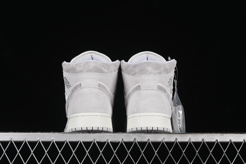 Nike Air Jordan 1 Mid AJ1 Basketball Shoes White Grey - FQ7720-002