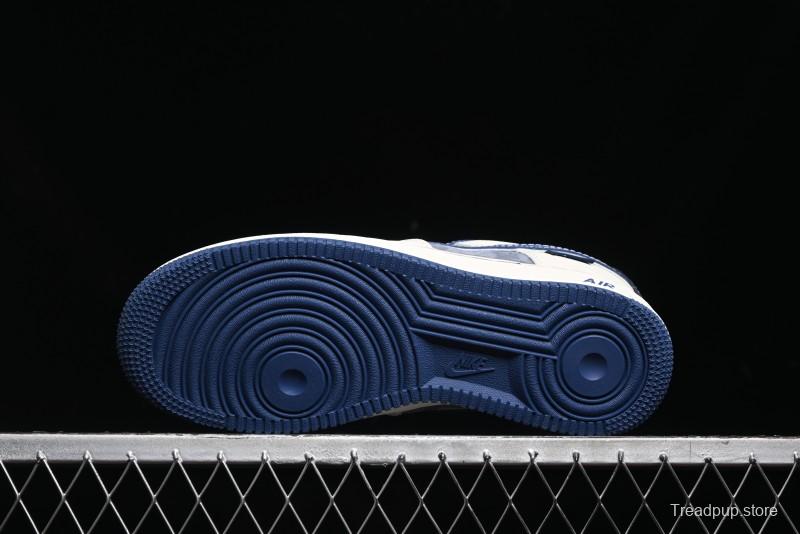 Nike Air Force 1 '07 Low Violent Bear Collaboration - Grey Beige Blue Low-Top Casual Sneakers - KK1988-017