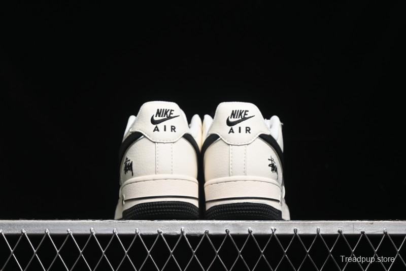 Nike Air Force 1 '07 Low Stussy Collaboration - Black Sail Metallic Silver - XZ3328-506