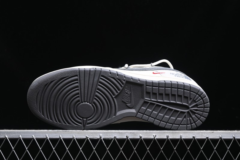 Nike SB Dunk Low The North Face Supreme Collaboration Strap Patch Grey Hook Low-Top Casual Skate Shoes - YX5066-253
