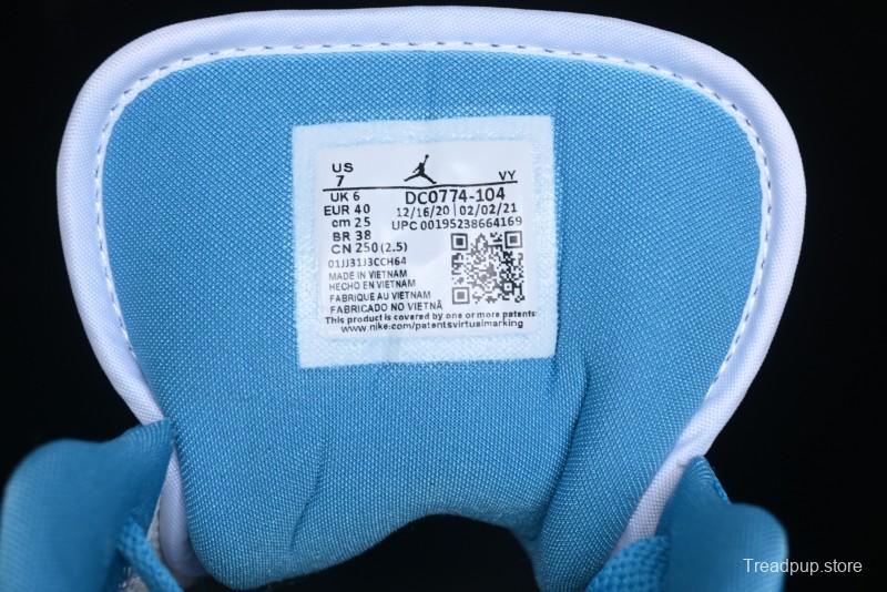 Nike Air Jordan 1 Low AJ1 White Blue Low-Top Casual Sneakers - DC0774-104