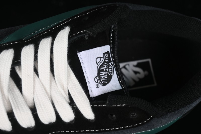 Vans Knu Skool Carbon Grey Black Green Low Top Retro Casual Vulcanized Sneakers - VN000D6CCI2