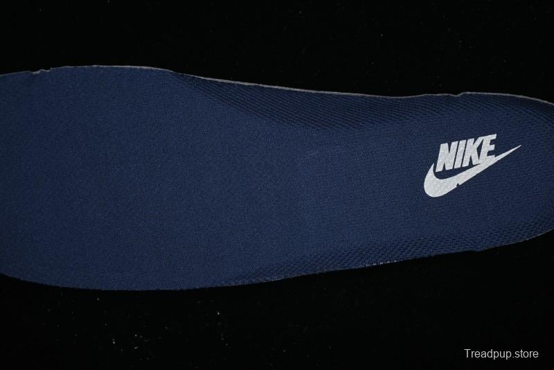 Nike Air Force 1 '07 Low Stussy Collaboration - Grey White with Blue Outsole Low-Top Casual Sneakers - SJ6698-006