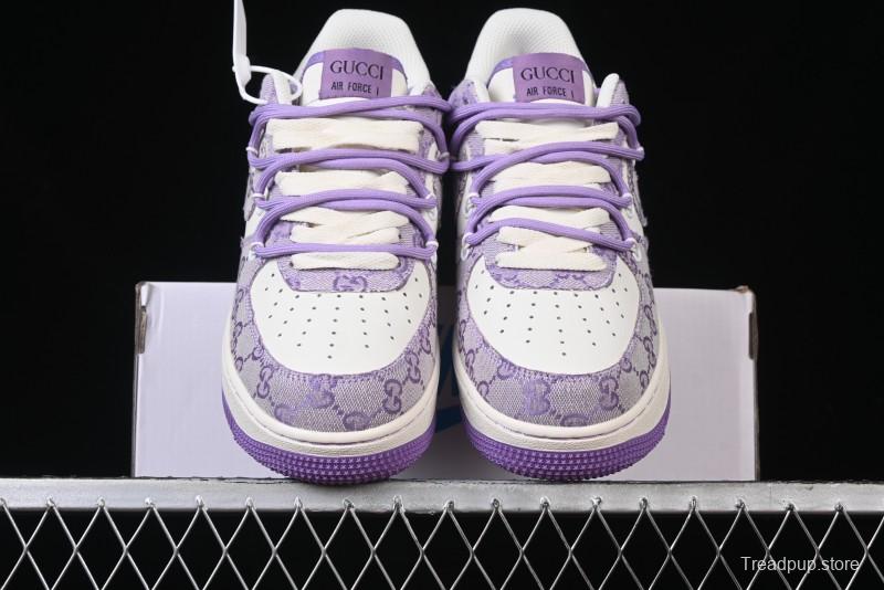 Nike Air Force 1 '07 Low x Gucci Pink Lace-Up Casual Sneakers - BD7700-022