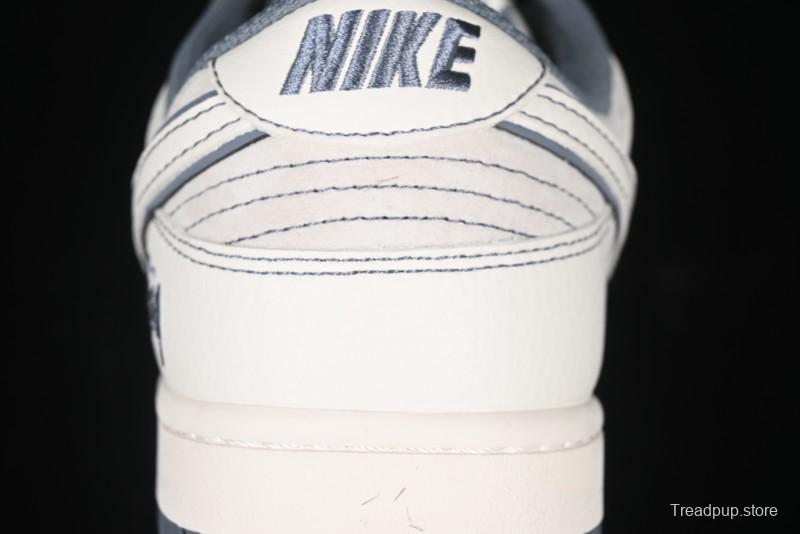 Nike SB Dunk Low Stussy Collaboration - Beige Grey Line Anniversary High-End Custom Low-Top Casual Sneakers - BB7518-007