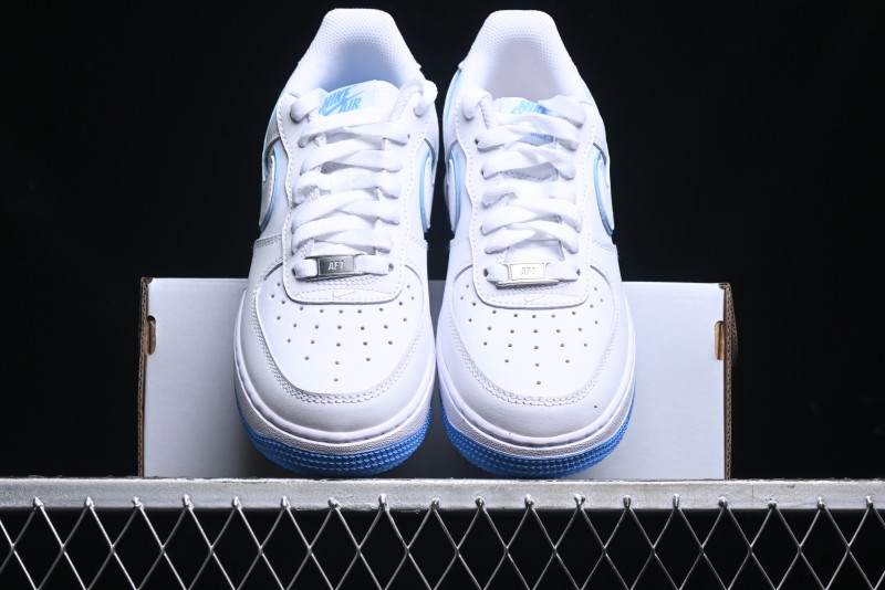 Nike Air Force 1 '07 Low Top-Grain Leather Casual Sneakers with Full-Length Air Cushion - DV0788-101