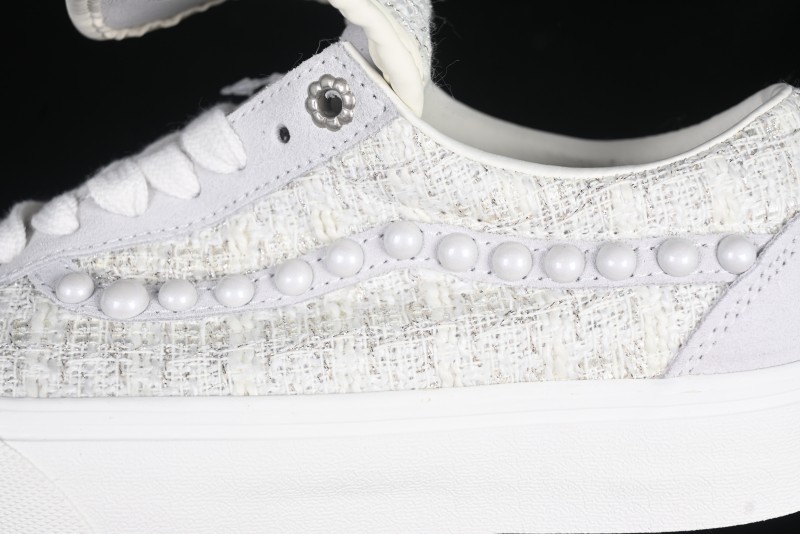 Vans Skool Ext Pearl White Low-Top Casual Skate Shoes - VN000EEMQC5