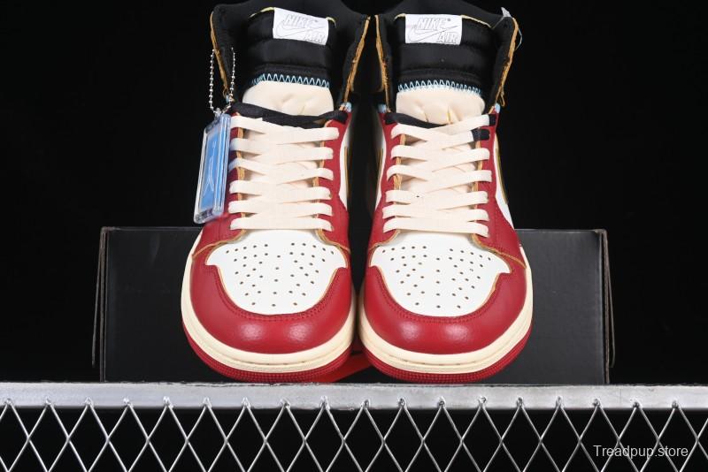 Nike Union x Air Jordan 1 Retro High Basketball Shoes Shadow Chicago - HV8563-600