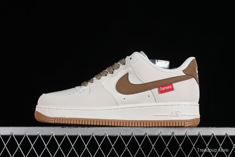 Supreme x Nike Air Force 1 '07 Low Skateboarding Shoes - Coffee Brown - HD1968-019