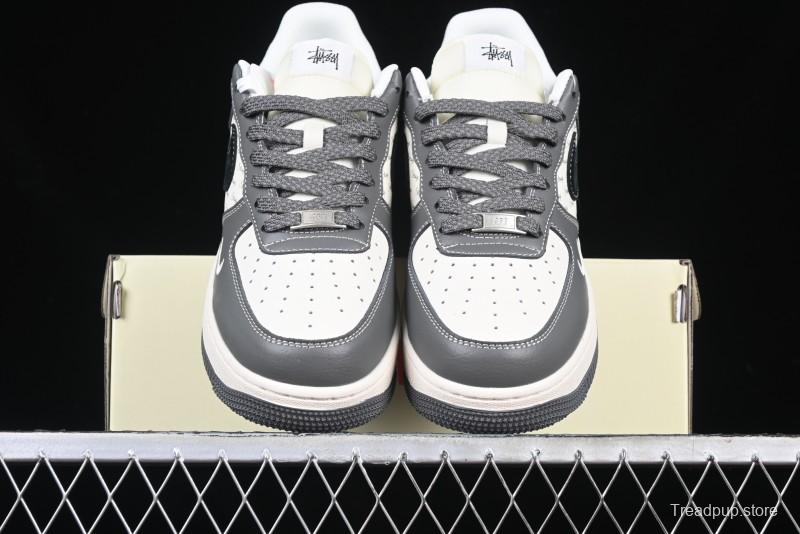 Nike Air Force 1 '07 Low Stussy Collaboration - Nebula Grey Low-Top Casual Sneakers - XZ3328-168