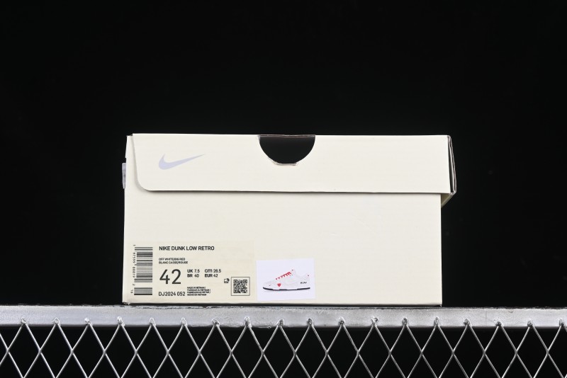 Nike SB Dunk Low Comme des Garcons Play Heart White Anniversary Custom Low-Top Casual Skate Shoes - DJ2024-052