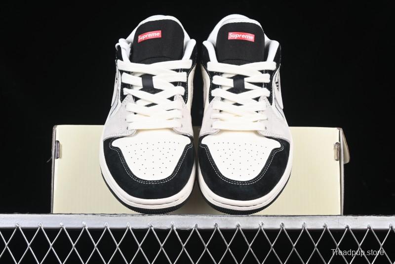 Nike Air Jordan 1 Low Supreme Collaboration Spider Custom High-End Retro Basketball Shoes - XS6086-007