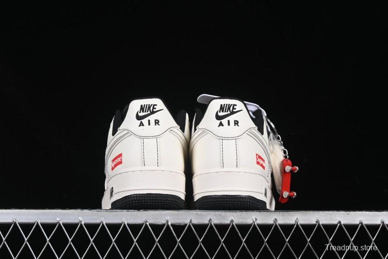 Nike Air Force 1 '07 Low Supreme Collaboration Casual Sneakers with Full-Length Air Cushion - BB7518-012