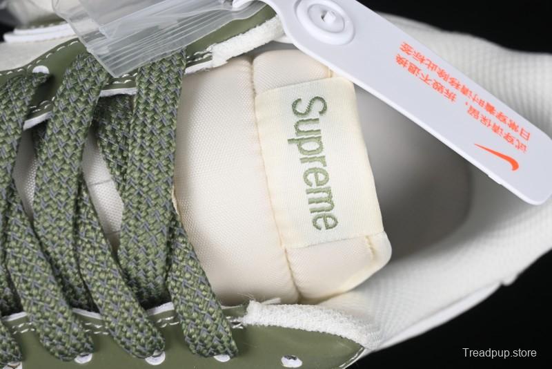 Nike Air Force 1 '07 Low Stone Island x Supreme Collaboration Beige Green Swoosh Low-Top Casual Sneakers - BB1616-301