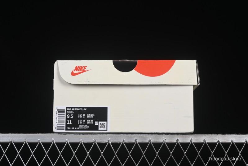 Nike Air Force 1 '07 Low Casual Sneakers in Light Grey with Custom Hardware - DF0188-036