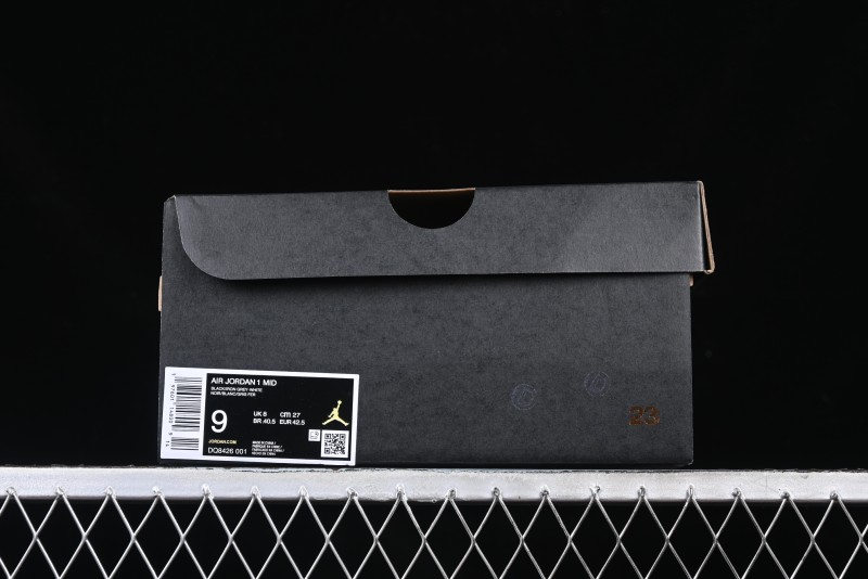 Nike Air Jordan 1 Mid AJ1 White Black Gray Culture Leisure Sneakers - DQ8426-001