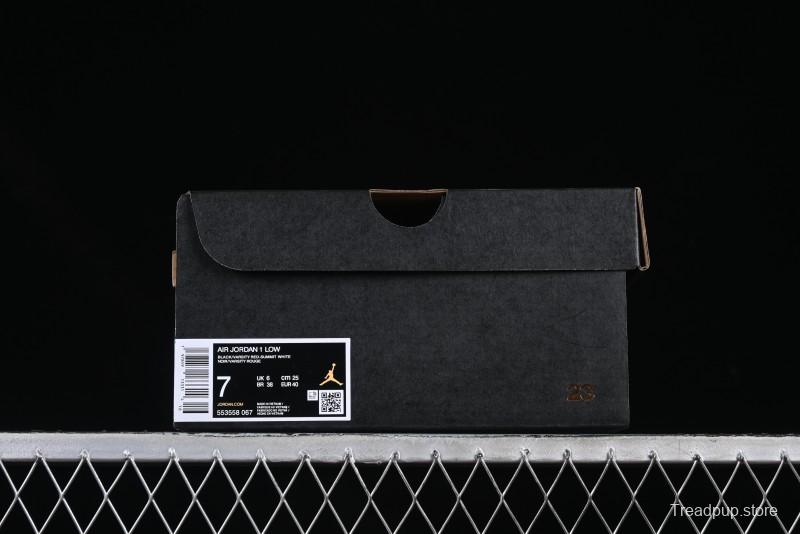 Nike Air Jordan 1 Low AJ1 Red Black Low Top Casual Sneakers - 553558-067