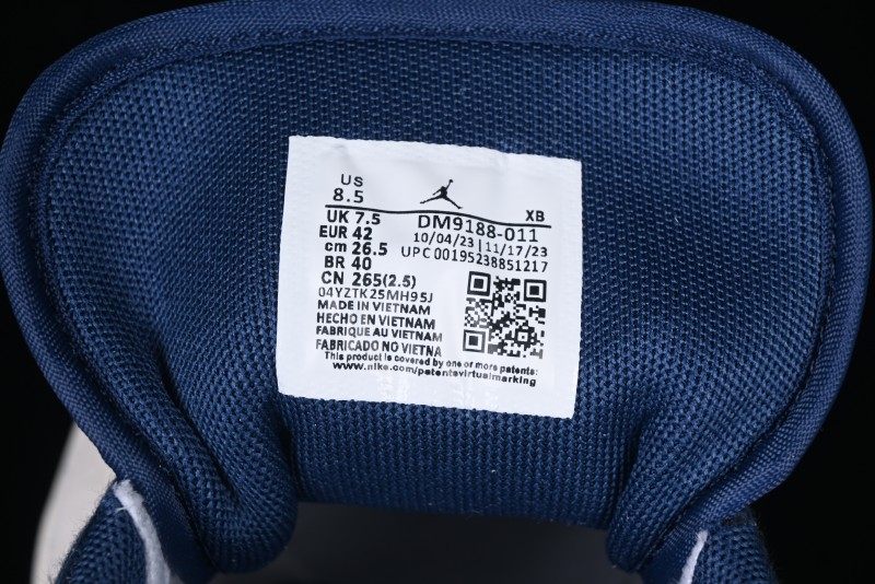 Nike Air Jordan 1 Low AJ1 The North Face Collaboration - Grey Pigskin Blue Sole Retro Basketball Shoes DM9188-011