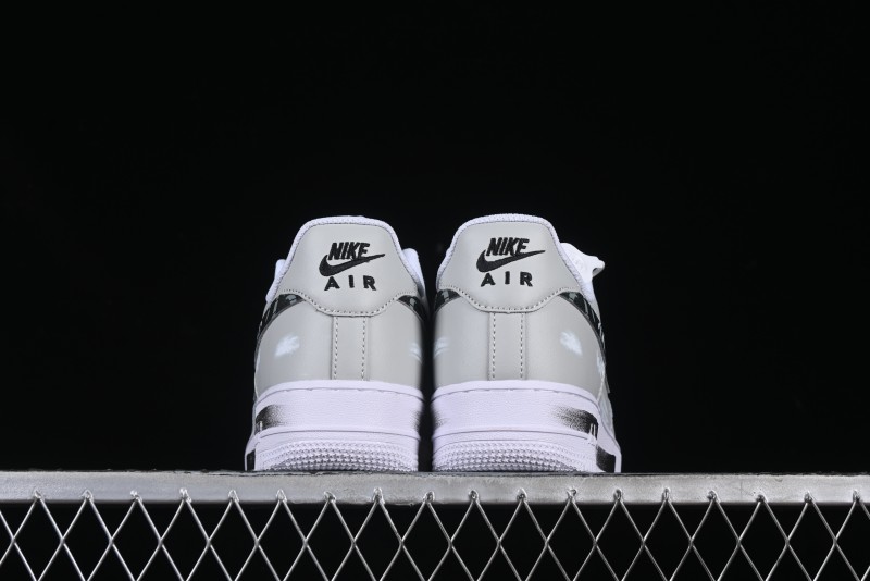 Nike Air Force 1 '07 Low Shadow Knight Grey White Black Casual Sneakers - CW2288-111