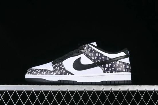 Nike SB Dunk Low MLB Collaboration Manchu Black Swoosh Anniversary Custom Low-Top Casual Sneakers - LW1818-111