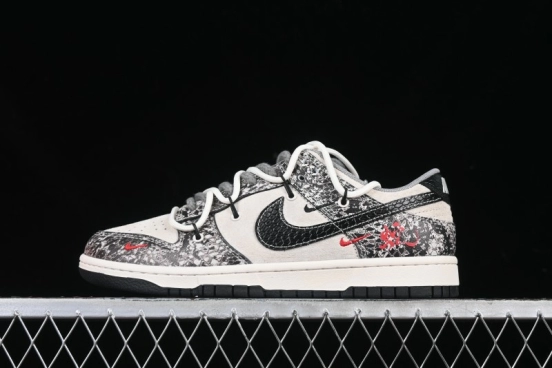 Nike SB Dunk Low Year of the Snake Series Strap Black Swoosh Custom High-End Low-Top Casual Skate Shoes - YX5066-273