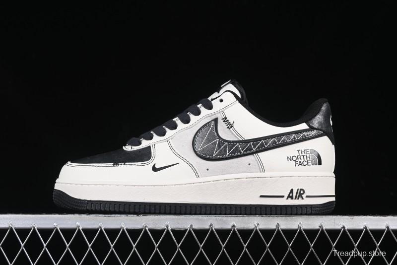 Nike Air Force 1'07 Low The North Face Collaboration Patent Leather Black Stitch Low-Top Casual Sneakers - DM6688-005