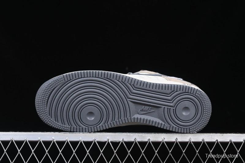 Nike Air Force 1 '07 Low Stussy Collaboration - Lambskin Brown Low-Top Casual Sneakers - XZ6188-888