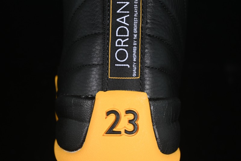 Nike Air Jordan 12 Retro Basketball Shoes in Black and Yellow - 130690-070