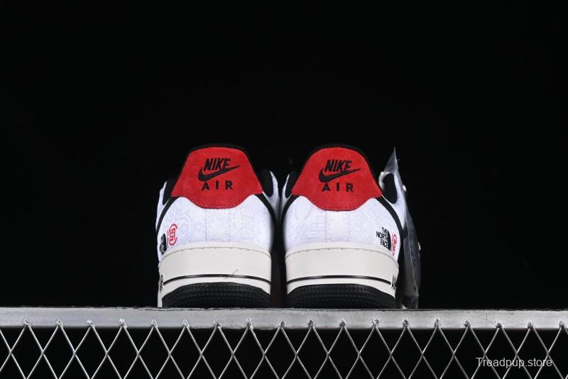 Nike Air Force 1 '07 Low North Face Edison Chen Collaboration White Silk Dual-Tone Casual Sneakers - DM6868-054