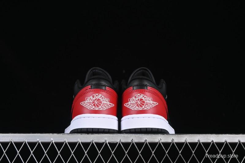 Nike Air Jordan 1 Low AJ1 Red Black Low Top Casual Sneakers - 553558-067