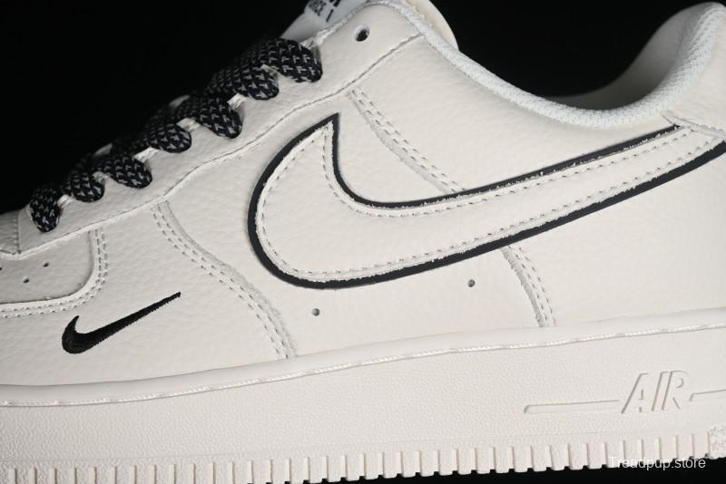 Nike Air Force 1 '07 Low Classic Black Mini Swoosh Starry Sky Casual Sneakers - MJ0319-021