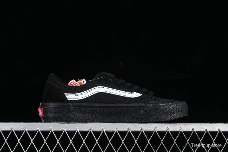 Vans Style 36 SF All Black Skate Shoes with Killer Whale Half-Toe Cap Design - VN0A3MVLB8C