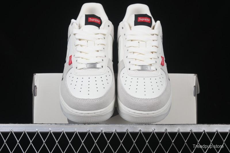 Nike Air Force 1 '07 Low Supreme Collaboration - Beige Grey Woven Label Casual Sneakers - CH6336-517