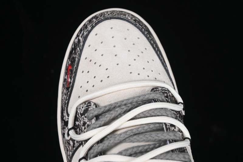 Nike SB Dunk Low Year of the Snake Series Strap Black Swoosh Custom High-End Low-Top Casual Skate Shoes - YX5066-273