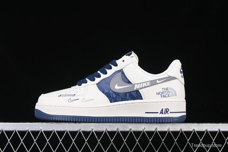 Nike Air Force 1 '07 Low The North Face Collaboration Off-White Blue Diamond Casual Sneakers - DM6688-001