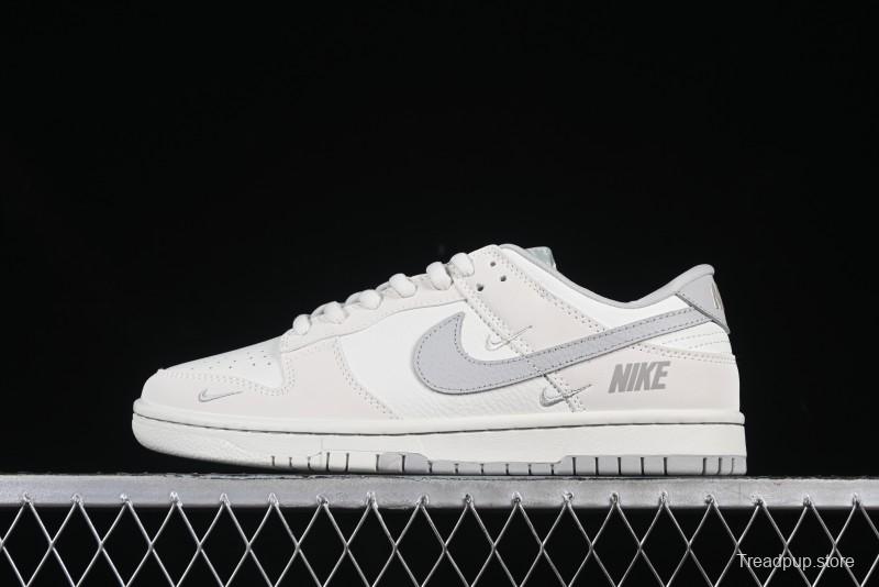 Nike SB Dunk Low Collaboration Triple Swoosh Beige Grey Low Top Casual Skateboarding Shoes - SC9207-401