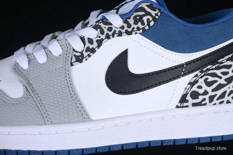 Nike Air Jordan 1 Low True Blue Retro Basketball Shoes - DM1199-140