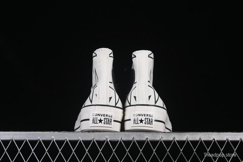 Converse Chuck 70 High Top Sneakers with Star Patch and Thick Sole - 581672C