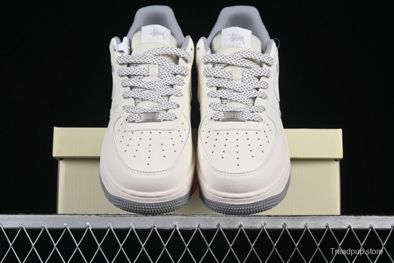 Nike Air Force 1 Low x Stussy "Light Bone and Grey" – Premium Collaboration Sneakers