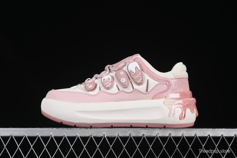 Pink Drip Chunky Sneakers – Trendy Casual Shoes for Women