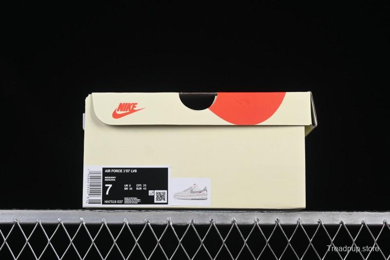 Nike Air Force 1 '07 Low Stussy Collaboration Dual-Tone Grey Swoosh Casual Sneakers - HH7518-037