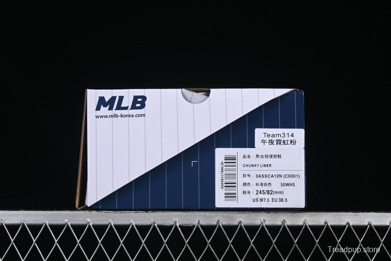 New York Yankees MLB Chunky Liner Custom Platform Sneakers in Neon Pink - 3ASXCA12N50WHS