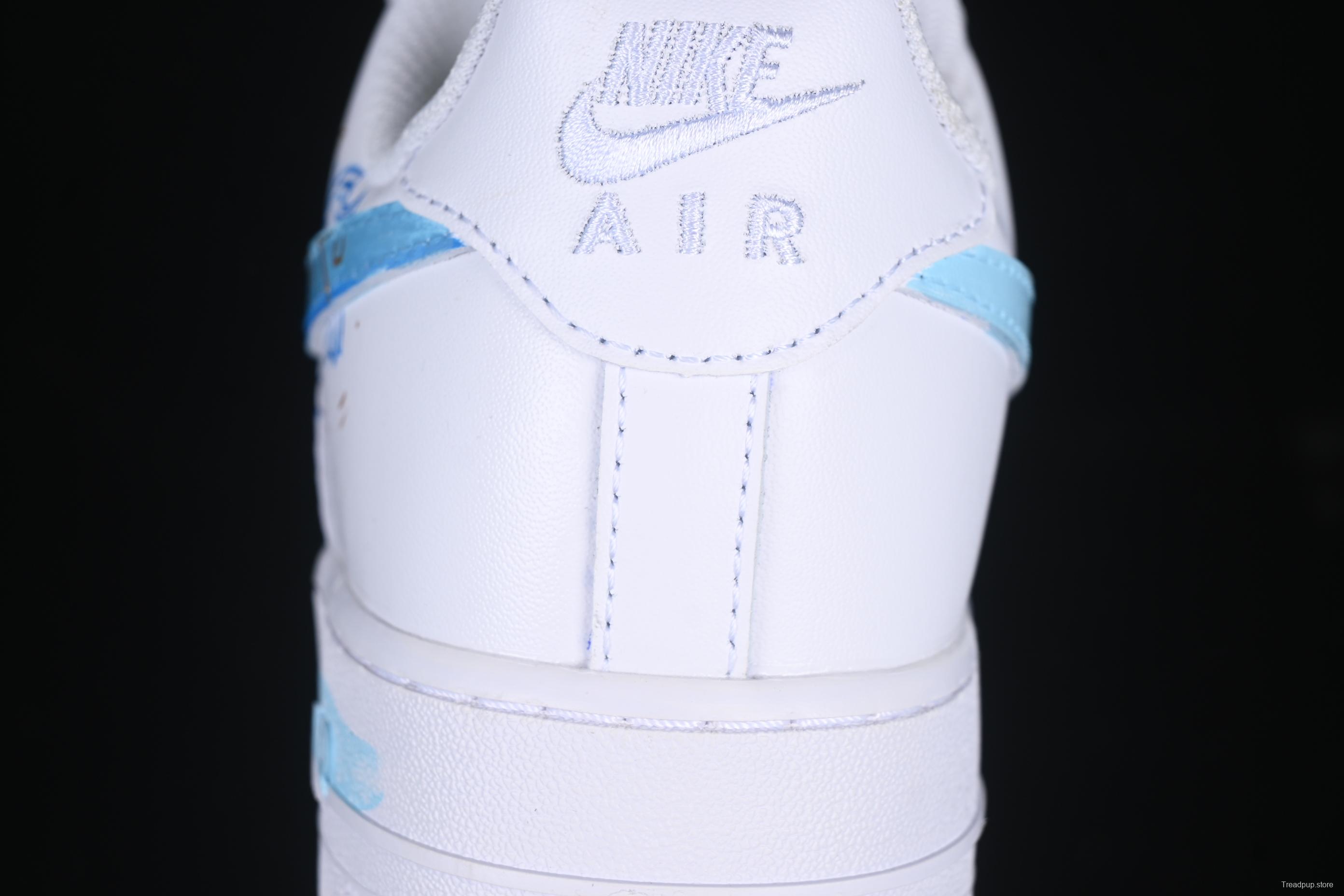 Nike Air Force 1'07 Low Custom Leather Casual Sneakers with Full-Length Air Cushion - LT0602-002